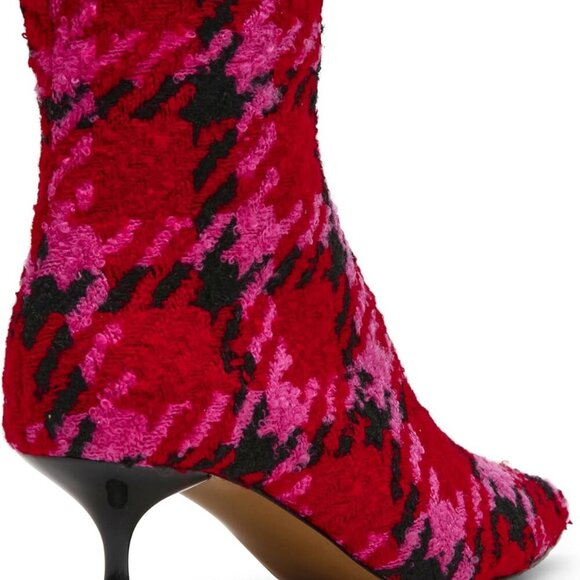 Women's Kitten Heels Shimmer Houndstooth Pointed Toe 2.5 Inch Fuchsia Size 7.5 - Picture 8 of 8